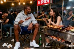 KD邀请女主持人看比赛:来德州我请你吃烧烤 德州人就是热情好客